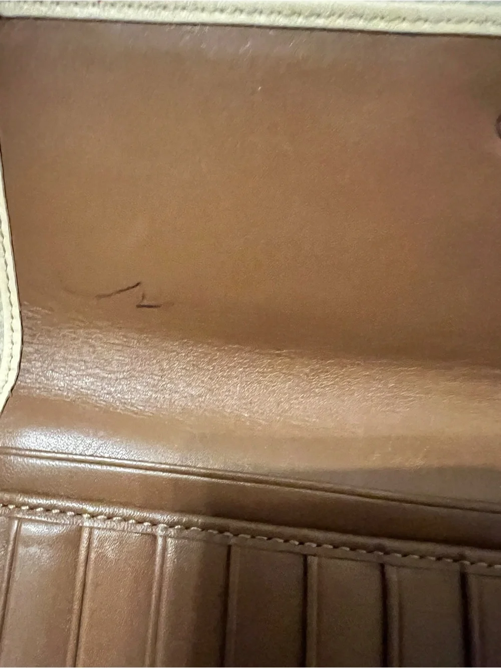 Coach Cream Leather Continental Clutch Wallet